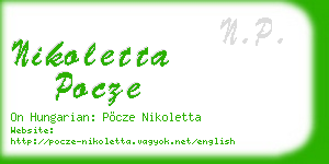 nikoletta pocze business card
